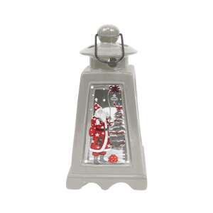 Christmas Ceramic Lantern 12 x 12 x 23 cm in grey 53622933 - Decorative Lamp