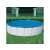 Bestway Flowclear 549cm round pool cover, blue, on a white pool