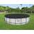 Bestway Flowclear 549cm round pool cover, black, on a white pool