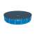Bestway Flowclear 549cm runde Pool-Abdeckung, schwarz, auf einem blauen Pool