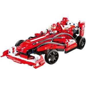 Červená stavebnica diaľkovo ovládaného auta Formuly 1, 317 dielov