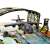 Military base playset with airplane, hangar, and tower
