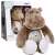 Kaichi plush hippo night light and projector, brown, for babies 3 years and older