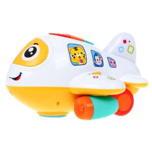 Interaktywny samolot Hola Toys ze światłami i dźwiękami, bump and go, dla dzieci od 12 miesięcy - Interaktywna gra dla dzieci