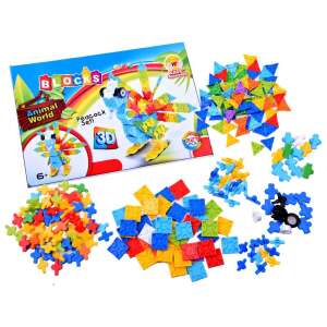 Peacock 3D blocks construction toy set, 227 pieces, includes instructions and different shaped blocks - Plastic Building Toy