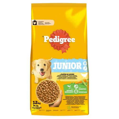 Pedigree Junior szárazeledel kölyökkutyák számára baromfival és zöldségekkel 12 kg