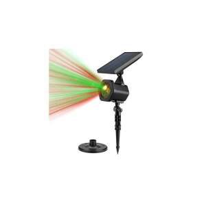 Solar powered outdoor laser light projector, red and green laser beams, creates a starry sky effect, perfect for gardens, patios, and lawns - Outdoor Decorative Lamp
