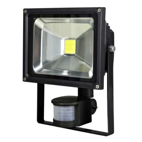 60W LED Floodlight with Motion Sensor, Black, Outdoor Security Lighting