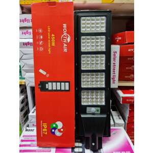 Worth Air 450W napelemes utcai lámpa távirányítóval, IP67 vízálló - Napelemes lámpa