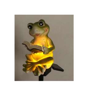 Solar powered frog reading book LED garden light, NL-233 - Outdoor Decorative Lamp