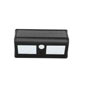PIR solar powered motion sensor wall light, 40 LED, black, outdoor lighting, security light - Motion Sensor Lamp