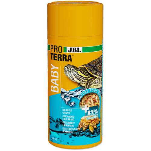 JBL ProTerra Baby teknős táplálék, 250ml, kiegyensúlyozott növekedés fiatal teknősök számára - Hüllőeledel