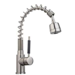 TRENDY'S kitchen faucet with pull-out spray head, satin finish - Trendy S Faucet