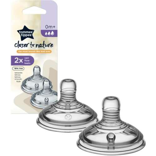 2 db Tommee Tippee Closer to Nature Advanced Anti-Colic Variábilis Folyású Cumi a cumisüveghez