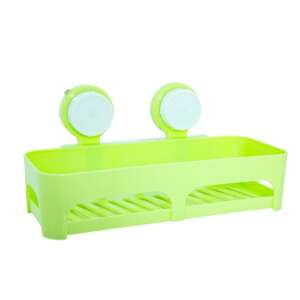 TRENDY'S green wall-mounted shelf with suction cups, for bathroom or kitchen storage - Other bathroom accessory