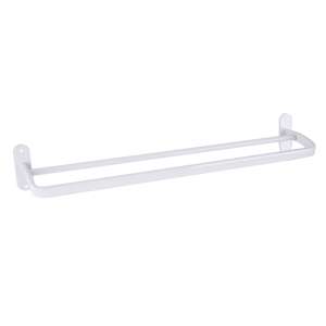 TRENDY'S double towel rack, wall mounted, matte white, 8.5 cm x 57 cm - Towel rack