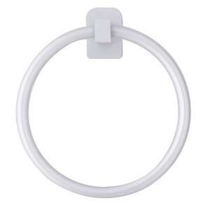 TRENDY S wall mounted towel ring, matte grey, aluminum, for bathroom - Towel rack