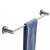 TRENDY S simple satin stainless steel towel rack with towel