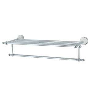 Trendy's white and chrome towel rack with shelf, wall mounted - Other bathroom accessory