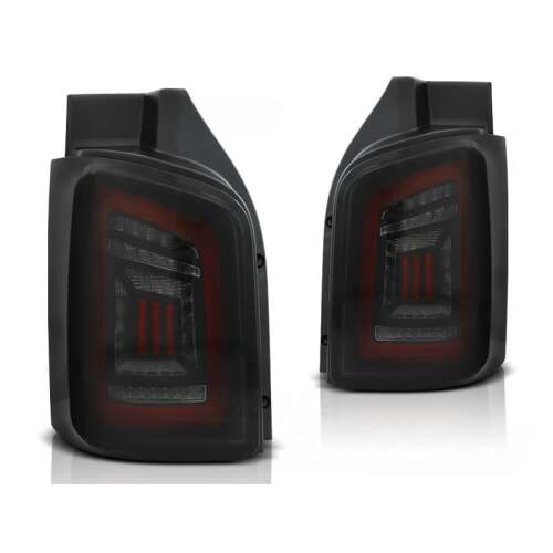 VW T5 Transporter 2003-2015 Stopuri LED Fumate Negru-Roșu