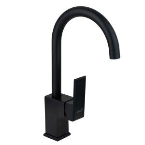 Trendy's Konyhai Csaptelep, Matt Fekete, fekete konyhai csaptelep, egykaros, forgatható kiöntő, modern design - Trendy S Csaptelep