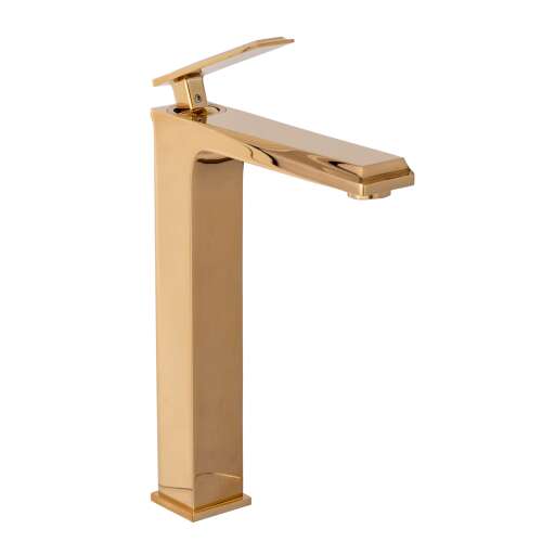 TRENDY'S arany mosogató csaptelep, modern design, egykaros, pultra szerelhető