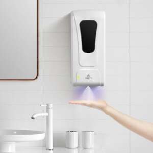 TRENDY'S automatic hand sanitizer dispenser with sensor, 1000 ml, white, dispensing hand sanitizer - Soap Dispenser
