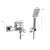 TRENDY'S falra szerelhető kádcsaptelep zuhanyfejjel, króm, méretek