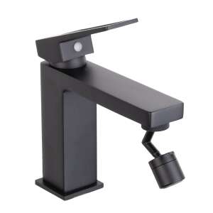 TRENDY'S fekete téglalap alakú fürdőszobai csaptelep kihúzható zuhanyrózsával - Trendy S Csaptelep