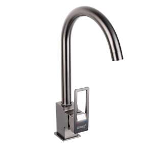 TRENDY'S konyhai csaptelep, hattyú típusú, szürke, egykaros, 180 fokos forgatás, króm bevonat - Trendy S Csaptelep