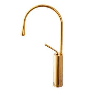 TRENDYS arany színű, egykaros mosogató csaptelep, modern dizájn, pultra szerelhető - Trendy S Csaptelep