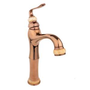 TRENDY'S Jáde-Rózsa Arany Mosdókagyló Csaptelep, Egykaros, Pultra Szerelhető - Trendy S Csaptelep