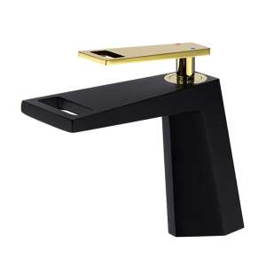 TRENDY S fekete-arany fürdőszobai mosogató csaptelep - Trendy S Csaptelep