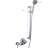 Trendy's bathtub faucet with shower, chrome finish, dimensions