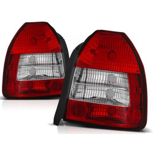 Honda Civic 09.95-02.01 3D Piros Fehér Hátsó Lámpa 36371096