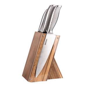 Set cinci cutie cu suport, din lem RAWI-607S 98832193 - Cuțite
