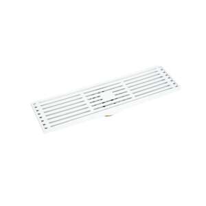 White floor drain, 30 x 8 cm, 40 mm outlet, anti-odor - Drain