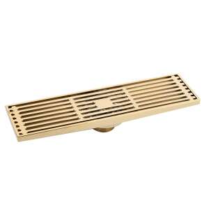 TRENDY S scurgere de podea auriu, 30 x 8 cm, ieșire 40 mm, anti-miros - Rigole