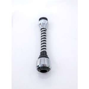 TRENDY'S fekete és ezüst színű csaptelepszellőztető rugalmas tömlővel - Trendy S Csaptelep