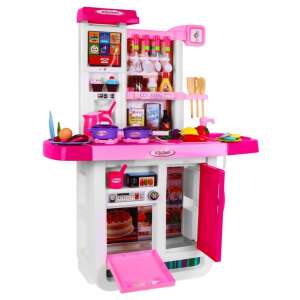 Pink interactive play kitchen with oven, fridge, sink, and accessories - Play Kitchen & Toy Kitchen