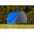 Namiot plażowy Trizand pop-up z ochroną UV, niebieski, 150x100x80cm, rozłożony w ogrodzie