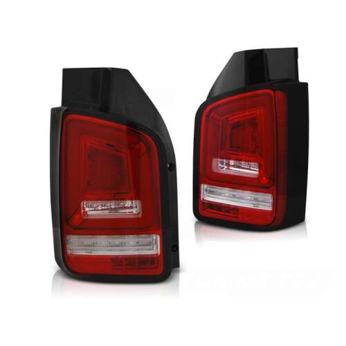 VW T5 04.03-09 Piros-Fehér FULL LED Szekvenciális Irányjelző Hátsó Lámpa - Autólámpa