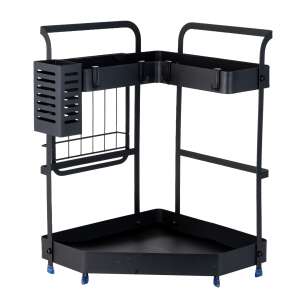 TRENDY S corner dish rack, single-tier, black, 33 x 30 x 41 cm - Dish Rack