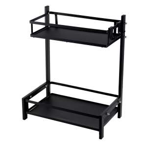 TRENDY'S 2-Tier Spice Rack, Black, 32.5 x 20 x 40 cm - Dish Rack