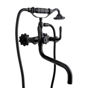 TRENDY'S fekete matt kádcsaptelep zuhanyfejjel és hosszú tömlővel - Trendy S Csaptelep