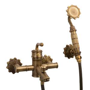 TRENDY'S antik bronz kádcsaptelep zuhanyfejjel, egykaros, fali szerelésű - Trendy S Csaptelep