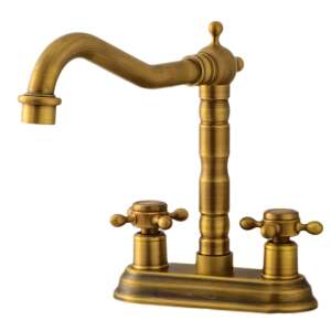 TRENDY'S Antik Bronz Pultra Szerelhető Csaptelep Keresztfogantyúkkal - Trendy S Csaptelep