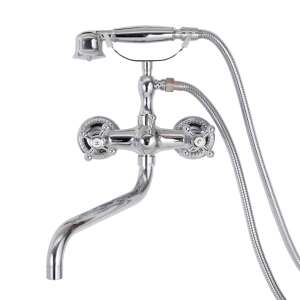 TRENDY'S kádcsaptelep, falra szerelhető, króm, kézi zuhanyzóval - Trendy S Csaptelep