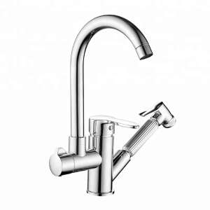 TRENDY S konyhai csaptelep kihúzható zuhannyal, króm - Trendy S Csaptelep