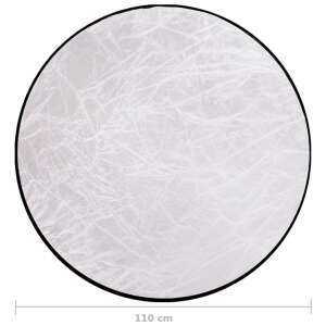 vidaXL 110 cm-es kerek reflektor, fehér diffúzor felülettel - Stúdiófény és Reflektor